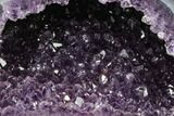 Purple Amethyst Geode with Polished Face - Uruguay #113842-1